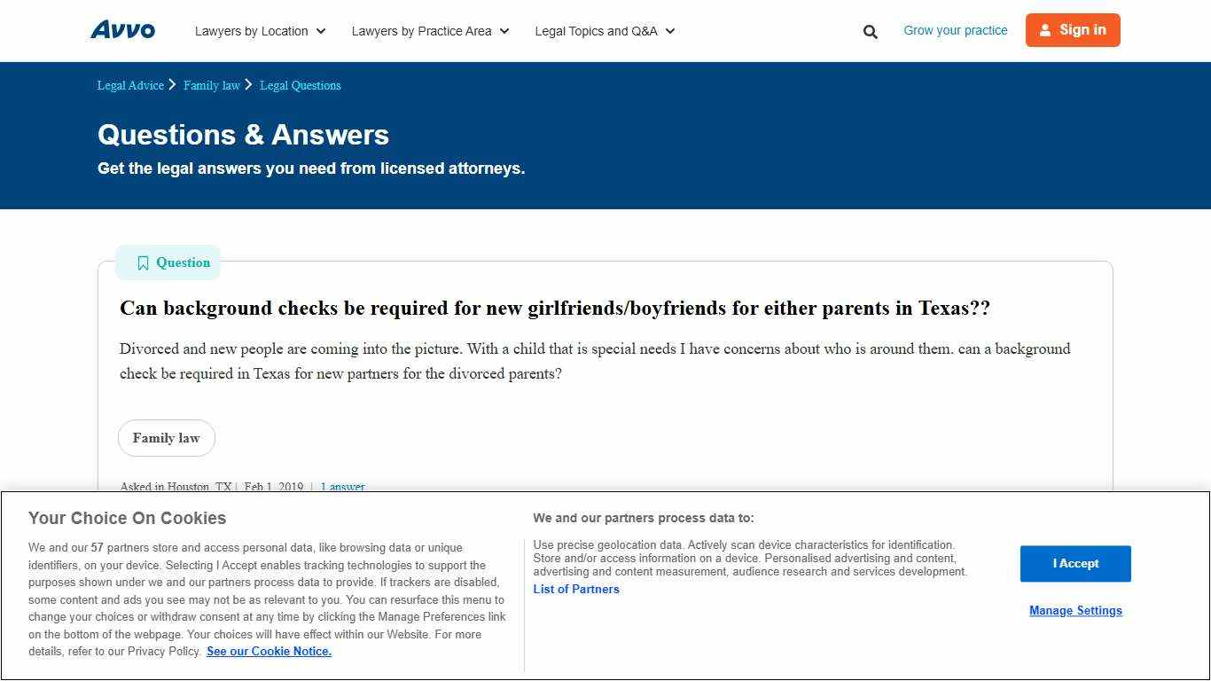 Can background checks be required for new girlfriends/boyfriends for either parents in Texas?? - Legal Answers